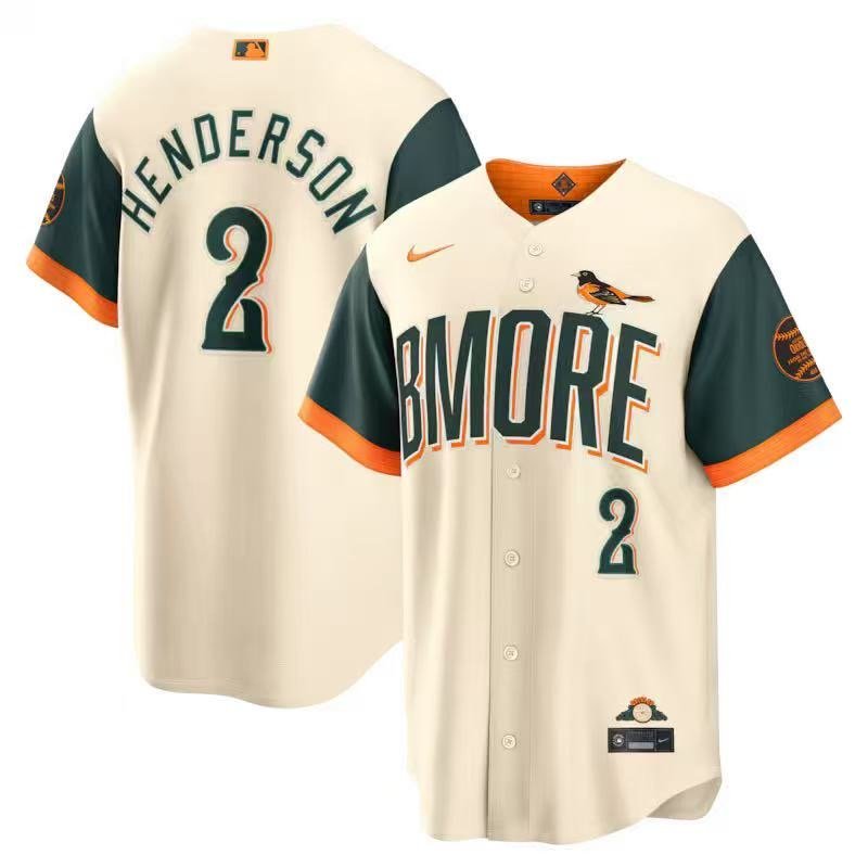 Baltimore Orioles Henderson Holliday Rutschman MLB Jerseys Nike - Image 2