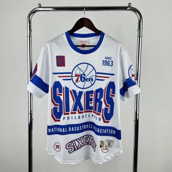 All 30 Teams Retro Short Sleeves Men Heat Pressed Basketball T-shirt Mitchell & Ness
