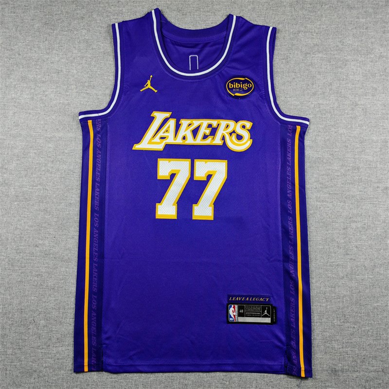 Luka Doncic Los Angeles Lakers Stitched NBA Jersey Bibigo patch