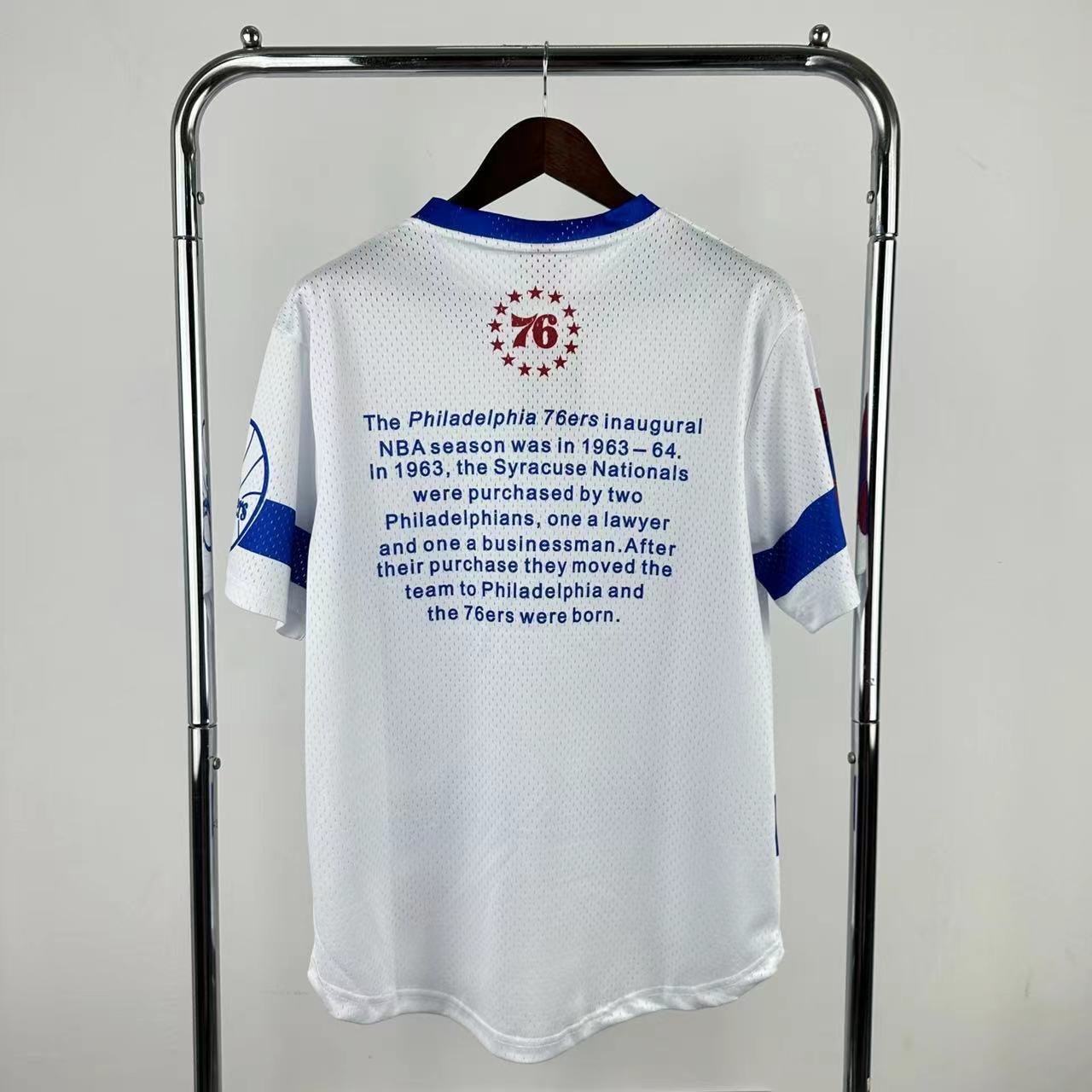 All 30 Teams Retro Short Sleeves Men Heat Pressed Basketball T-shirt Mitchell & Ness - Image 2