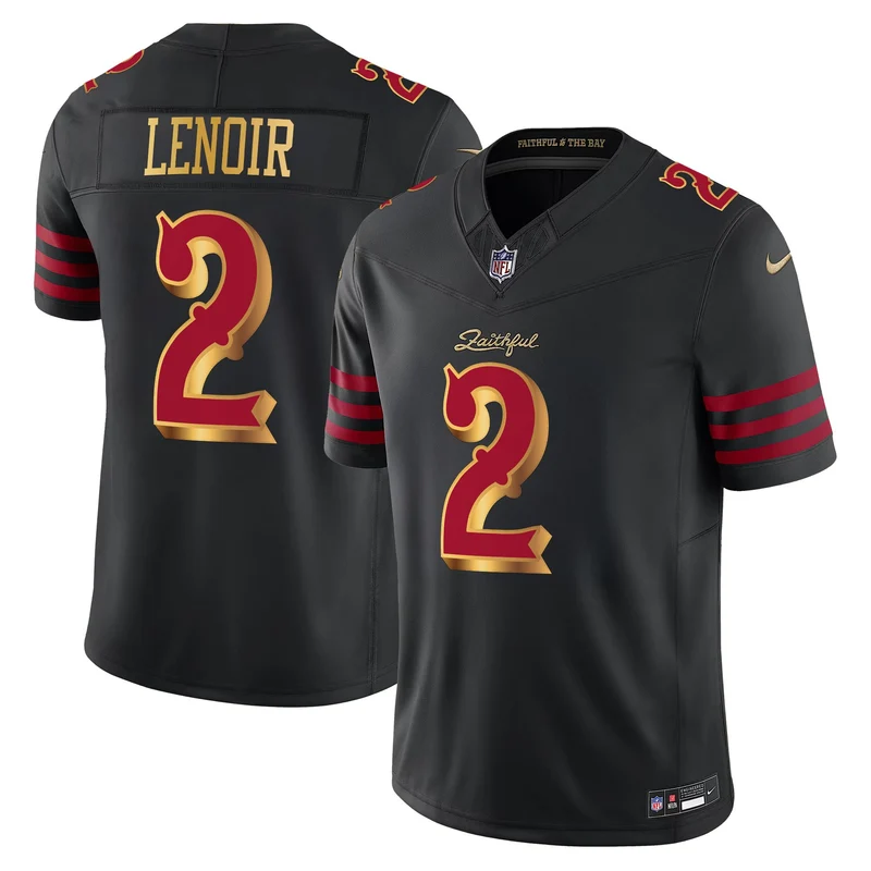 Men's San Francisco 49ers Warner Rice Lott Purdy Nike Black Rivalries Collection Stitched Limited Jersey - Image 10