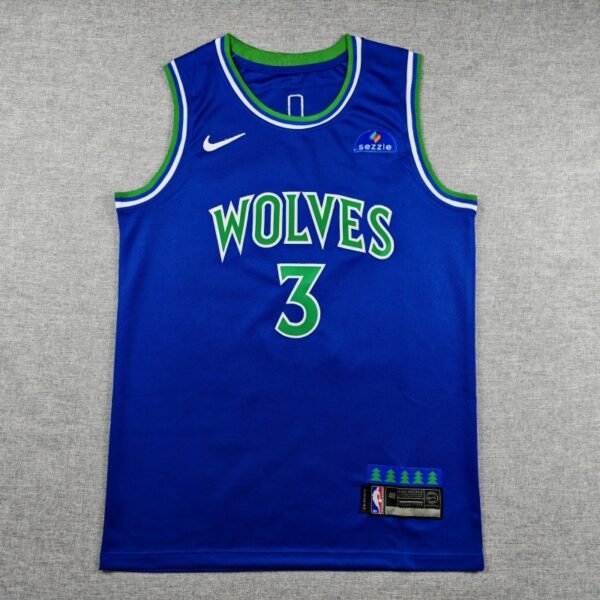 2027 Minnesota Timberwolves Stitched White Blue Black 3 McDaniels Jersey NBA