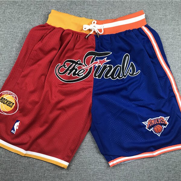 Houston Rockets Finals Basketball Shorts Pocket Design