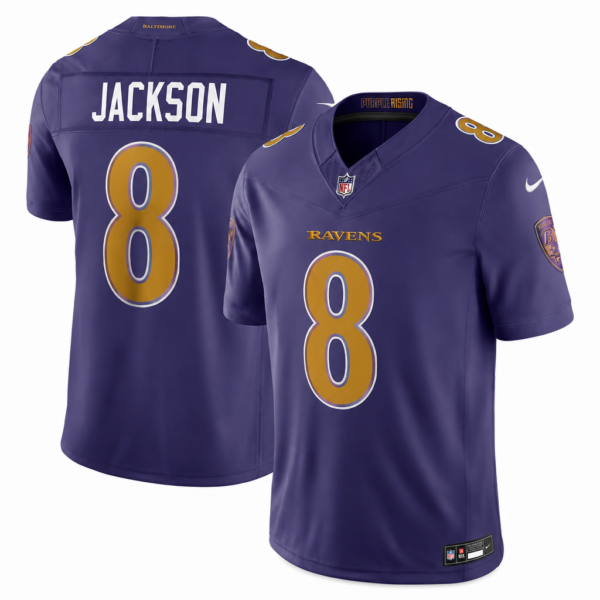 Baltimore Ravens Lamar Jackson Nike Purple Alternate Vapor F.U.S.E. Stitched Limited Jersey