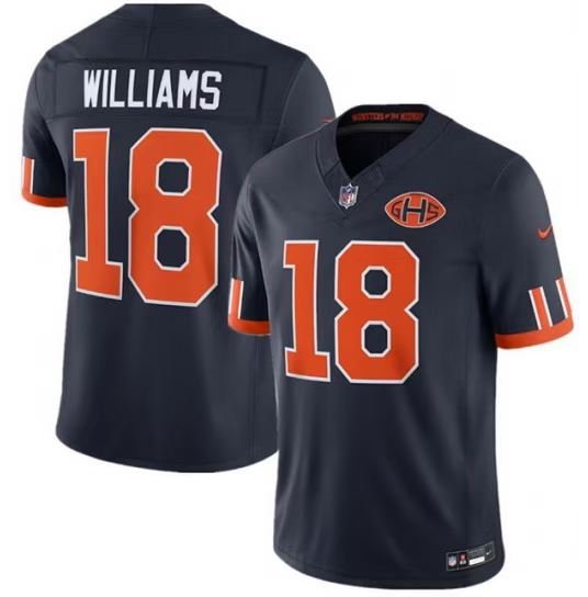 Men's Chicago Bears Williams Odunze Payton Kmet Loveland Nike Navy 2026 Rivalries Collection Stitched Limited Jersey