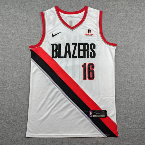 Portland #16 Yang Hansen White Red Stitched Basketball Jerseys