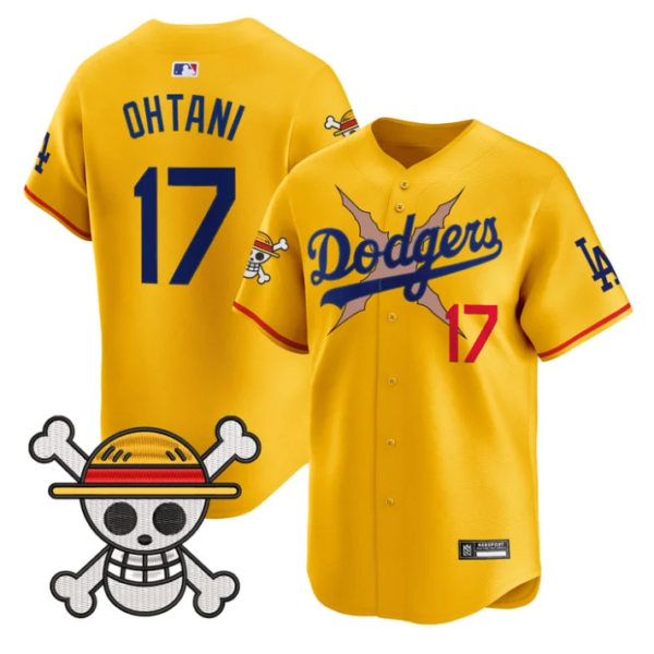 Shohei Ohtani Gold Red Jersey #17 Los Angeles Dodgers Special Edition