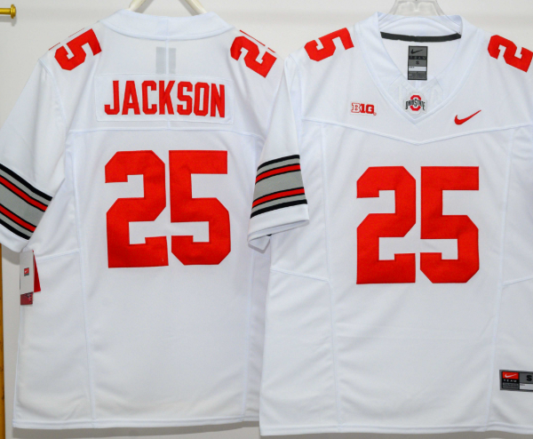 Ohio State Buckeyes Nike #25 Bo Jackson Student Athlete Red Black White Football Jersey